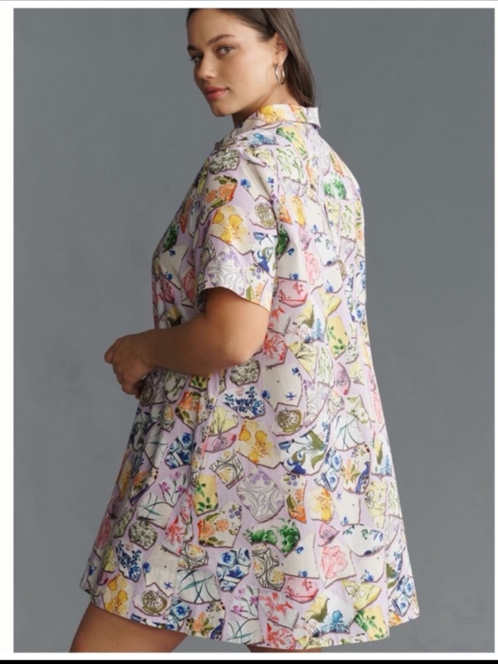NWT Anthropologie The Pollie Short-Sleeve Swing Tunic Mini Dress M - Picture 7 of 15